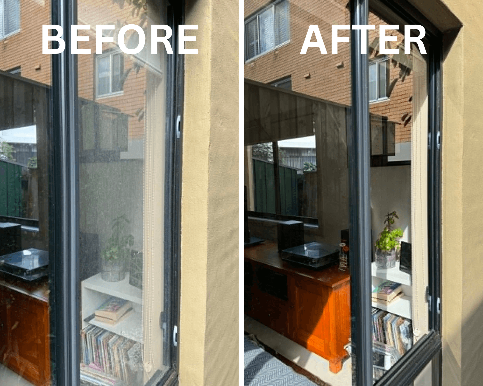 Before and after exterior surface cleaning Eastern Suburbs